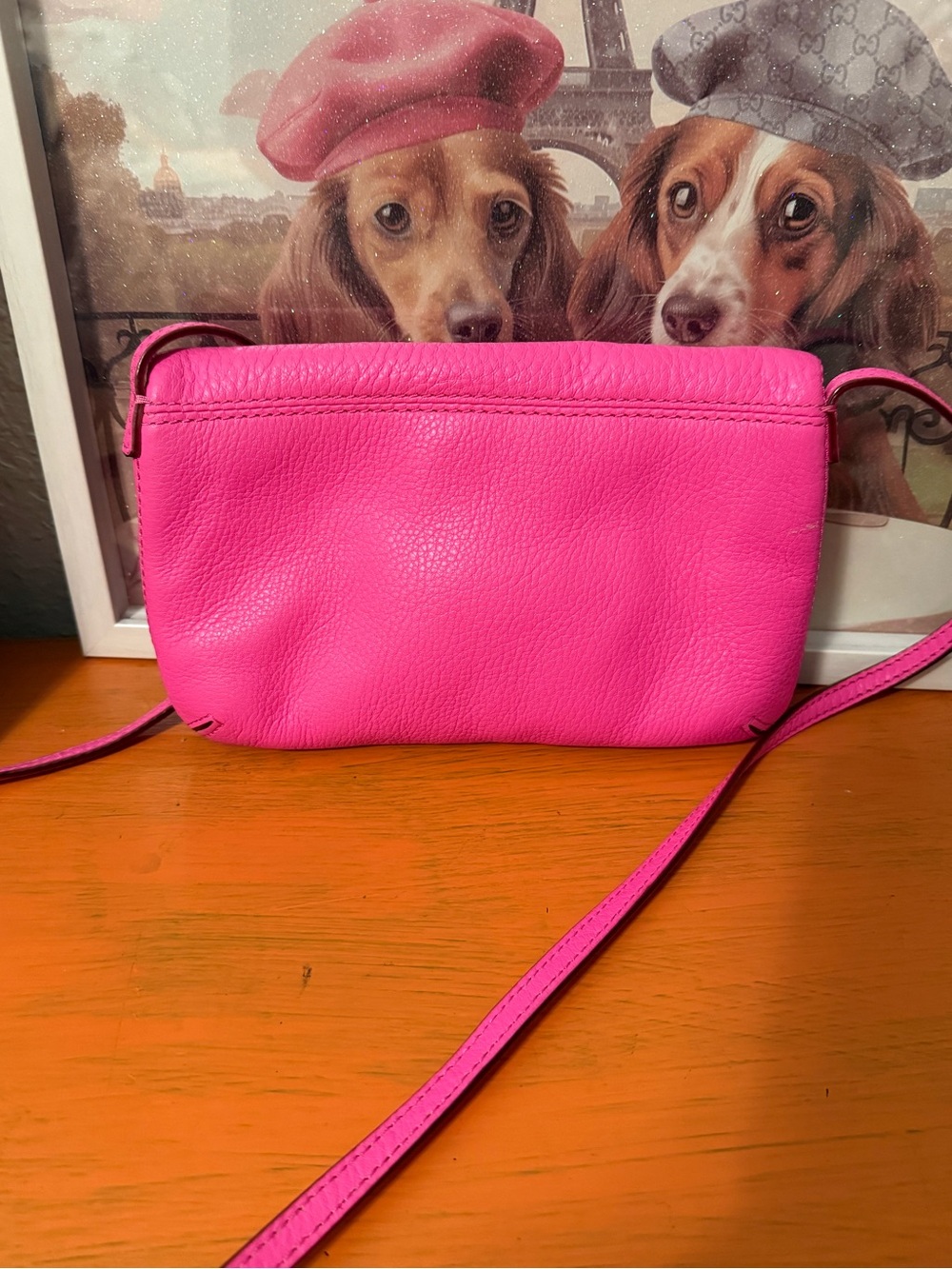 Kate Spade Hot Pink Pebbled Leather Crossbody Bag - Picture 3 of 12